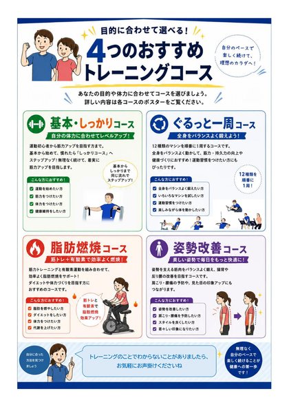 4つのおすすめトレーニングコースの案内